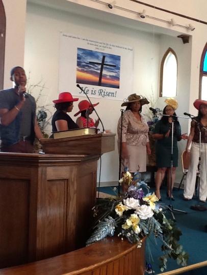 The choir singing at the annual Hat Show service. Photo by Stephanie Edwards